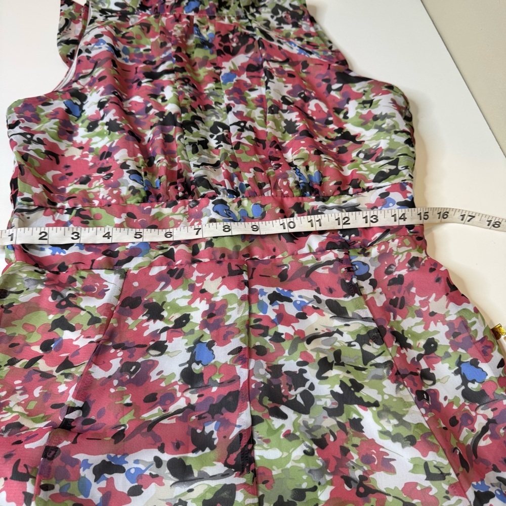 ILE New York Floral Sleeveless Fit & Flare Dress Size 6 Pink Multicolor - Picture 7 of 10